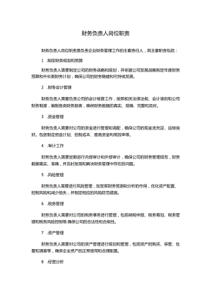 财务负责人岗位职责.docx