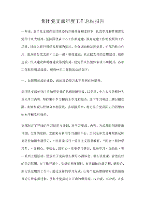 集团党支部年度工作总结报告.docx