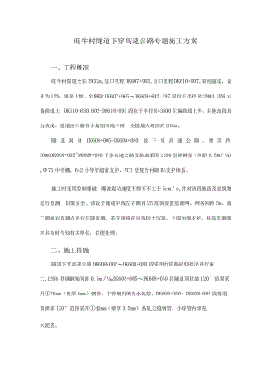 隧道下穿高速公路施工策略.docx