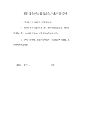 项目综合部主管安全生产生产责任制.docx