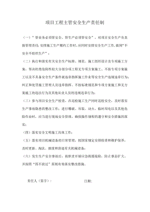项目工程主管安全生产责任制.docx