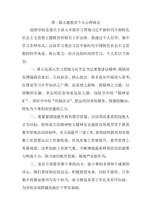 高等大学生学习第二批主题教育个人心得体会（汇编6份）.docx