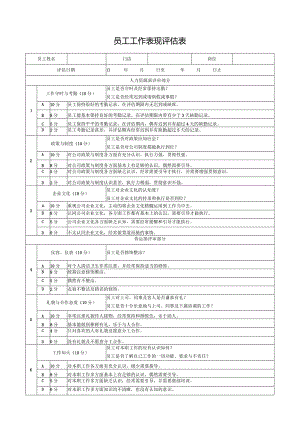 员工工作表现评估表.docx