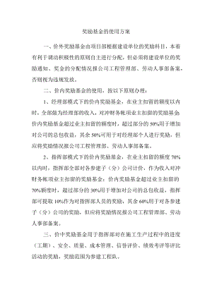 奖励基金的使用方案.docx