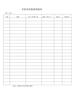 学校零星维修明细单.docx