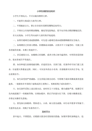 小学生消防安全知识.docx