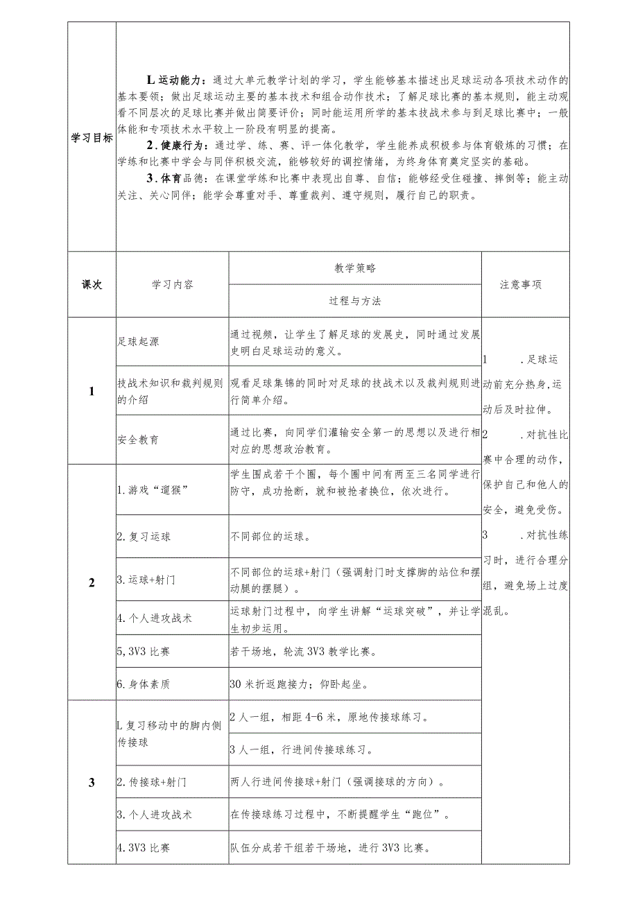 20:水平四足球大单元教学计划-《脚内侧扣球》.docx_第2页