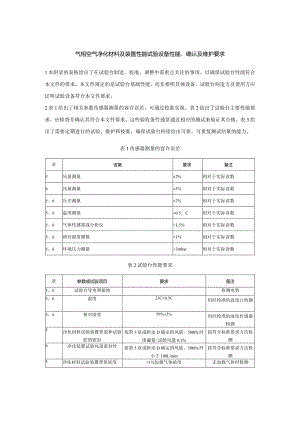 气相空气净化材料及装置性能试验设备性能、确认及维护要求.docx