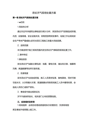 恶劣天气现场处置方案(全面).docx