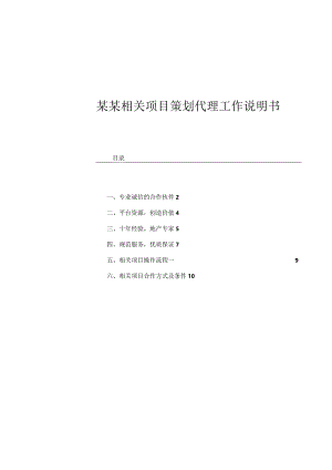 XX项目策划代理工作说明书doc10.docx
