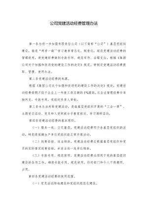 公司党建活动经费管理办法.docx