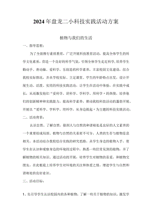2024年盘龙二小科技实践活动方案.docx