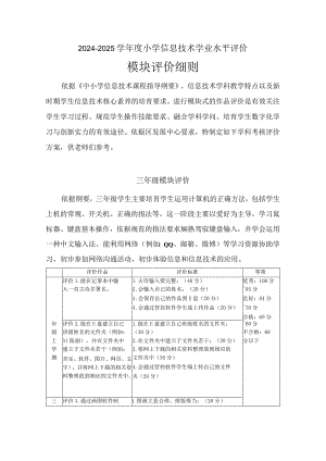 2024-2025学小学信息技术学业水平评价.docx