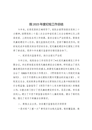 2023年纪检工作总结.docx