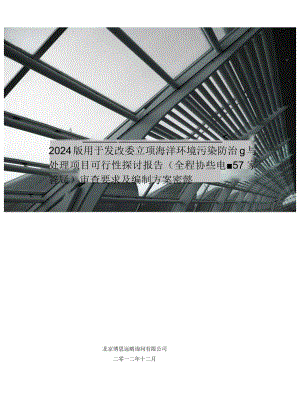 2024版用于立项海洋环境污染防治与处理项目可行性研究报告(甲级资质)审查要求及编制方案.docx