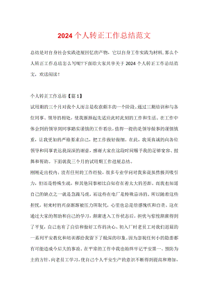 2024个人转正工作总结范文.docx