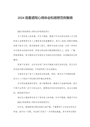 2024观看酒驾心得体会和感想范例集锦.docx