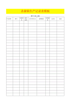 杀菌锅生产记录表模板.docx