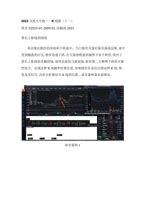 2023寻找大牛股——K线篇（十一）带长上影线的阴线.docx