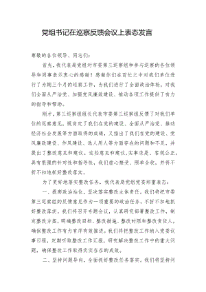 党组书记在巡察反馈会议上表态发言.docx