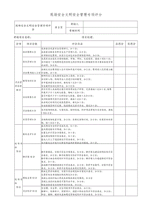 现场安全文明安全管理专项评分.docx