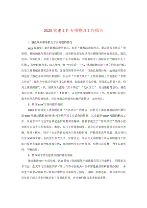 2020党建工作专项整改工作报告.docx