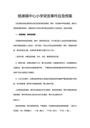 杨滩镇中心小学突发事件应急预案.docx
