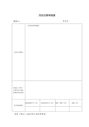 ____月份日常考核表.docx