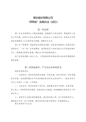 公司“师带徒”实施办法.docx