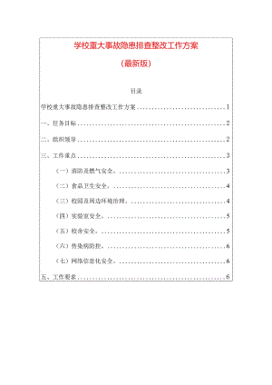 2024学校重大事故隐患排查整改工作方案（最新版）.docx