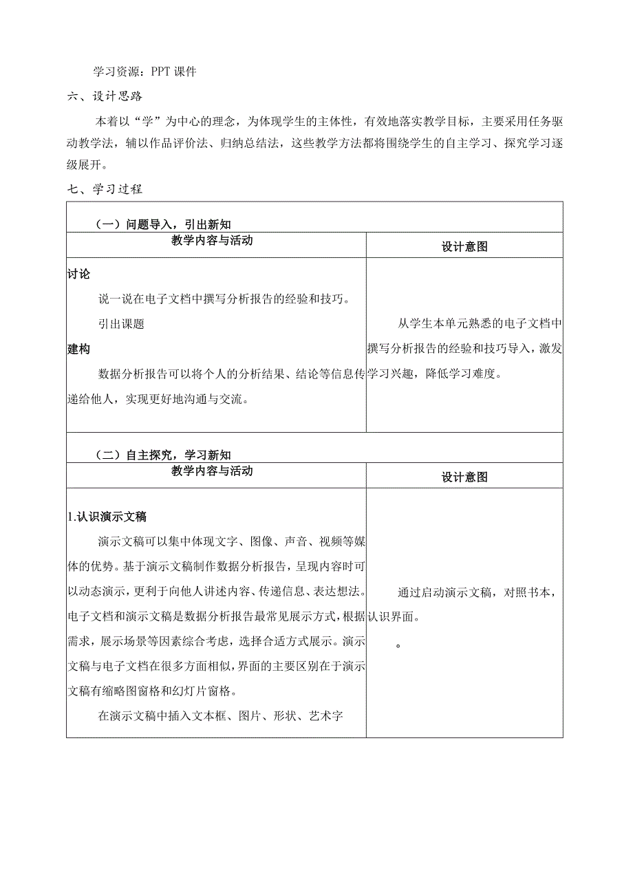 第14课数据分析报告教学设计四下信息科技浙教版(2023).docx_第2页