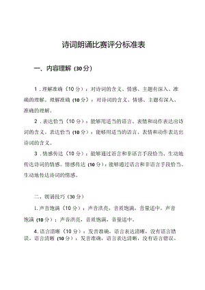 诗词朗诵比赛评分标准表.docx