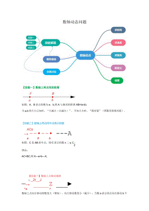七年级专题01数轴动态问题知识点题型讲义（学生版）.docx