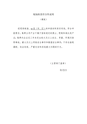 现场核查符合性说明（模板）.docx