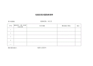 检查发现问题隐患清单.docx