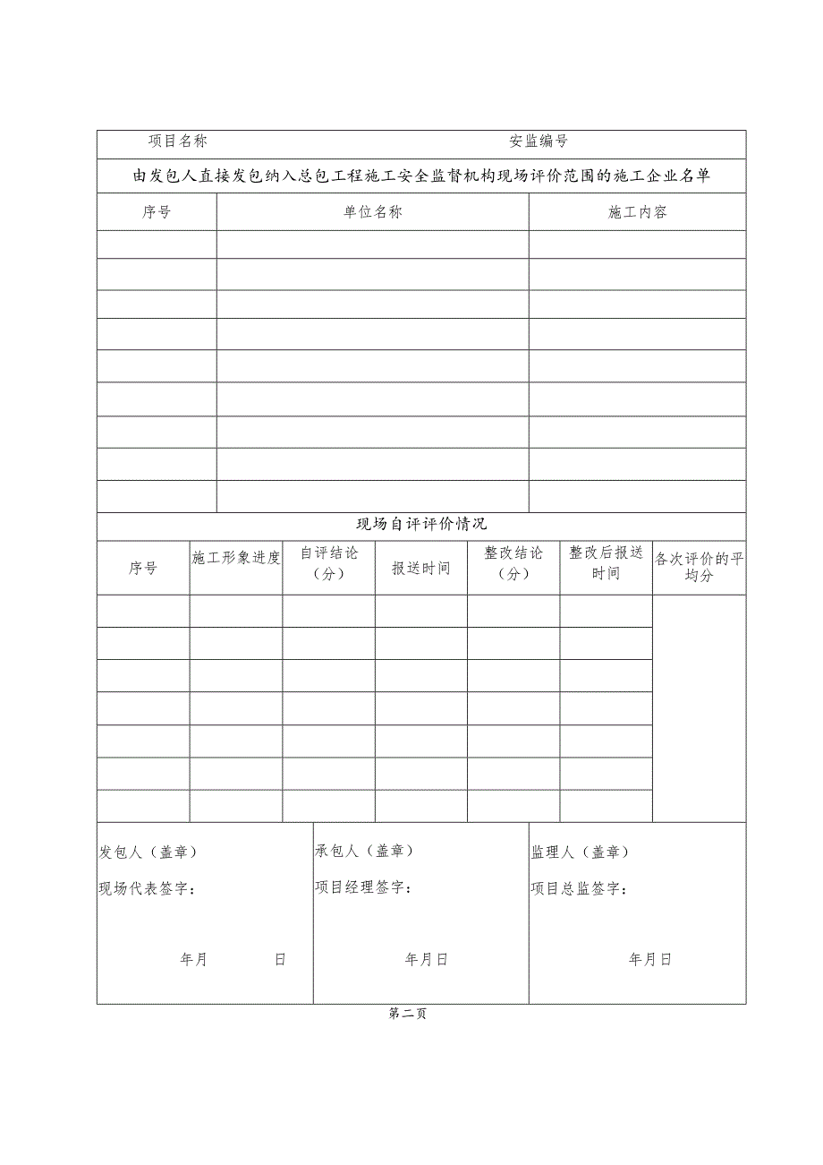 安全文明施工措施评价及费率测定表.docx_第2页