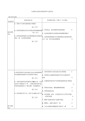 污染源自动监控设施采样单元检查表.docx