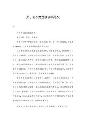 关于部长竞选演讲稿范文.docx