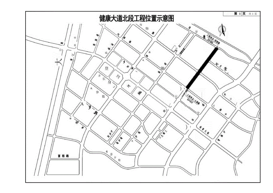 健康大道北段道路工程项目工程规划设计方案及建筑设计方案.docx_第1页