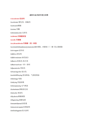 涂料专业术语中英文大全.docx