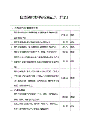 自然保护地现场检查记录.docx