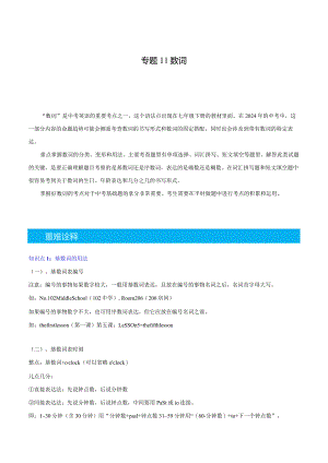 专题11数词-原卷版.docx