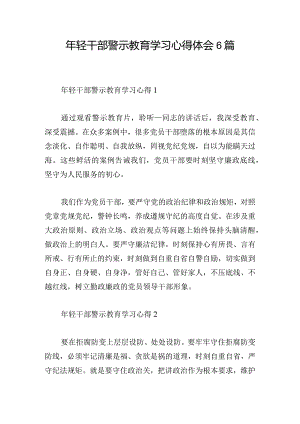 年轻干部警示教育学习心得体会6篇.docx