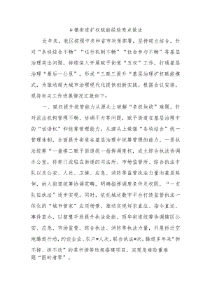 乡镇街道扩权赋能经验亮点做法.docx