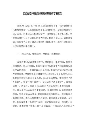 政法委书记述职述廉述学报告.docx