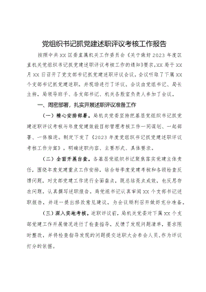 党组织书记抓党建述职评议考核工作报告.docx