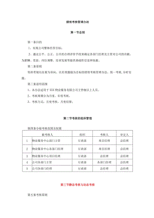 物业公司绩效考核管理办法.docx