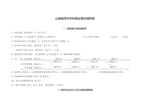 山西省药学学科建设情况调研表.docx