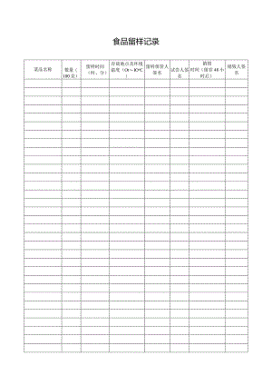 食品留样记录.docx