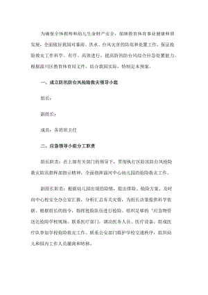 幼儿园防台风应急预案.docx